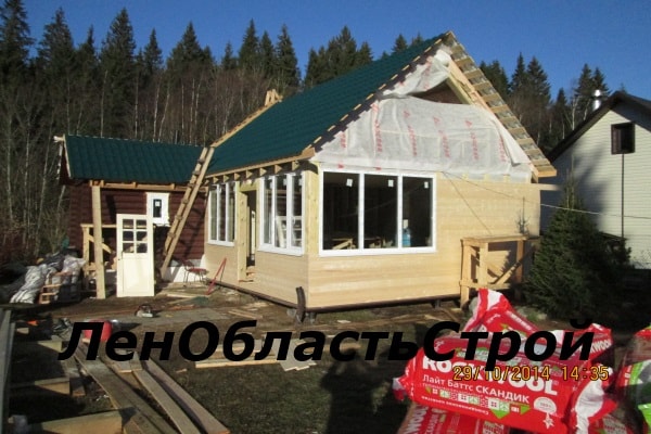 Увеличение деревянного дома